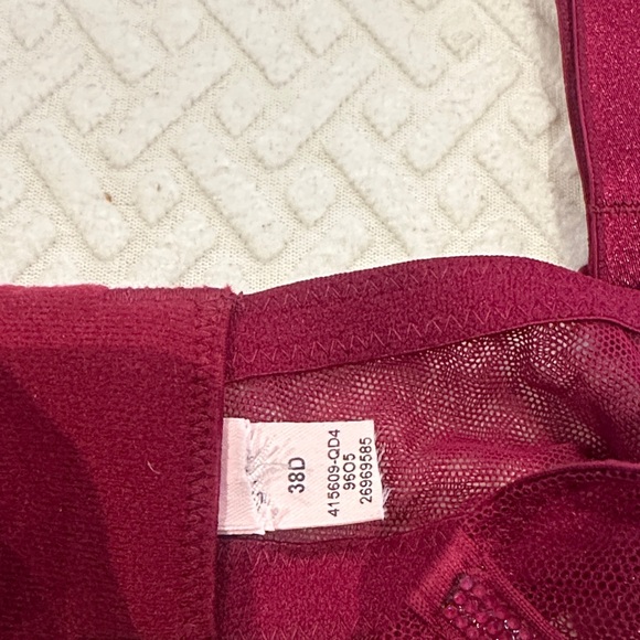 Victoria's Secret Deep Red Sheer Bra - Picture 2 of 2